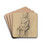 Sitzender Knabe by Anny Dollschein Drink Coasters - set of 4