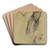 Drei Gewandstudien einer nach rechts gewandten Frauenfigur by Victor Mller Art Drink Coaster set
