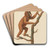 Le Jocko by Jean-Baptiste Audebert Art Drink Coaster set