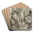 Theedrinkend gezelschap: 'Kwam zijn degen bij toeval...' by Reinier Vinkeles Art Drink Coaster set
