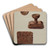 Textile Stamp by Charlotte Angus Art Drink Coaster set Textile Stamp by Charlotte Angus Art Drink Coaster set