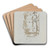 Figuren op een podium by Marius Bauer Art Drink Coaster set