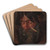 Head of a man by Szymon Czechowicz Art Drink Coaster set