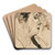 Hoofd van mevr. Osieck by Isaac Israls Art Drink Coaster set