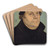 Portrait of Martin Luther by Lucas Cranach the Elder Art Drink Coaster set