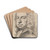 Jonathan Richardson, Sr. by Jonathan Richardson the Elder Drink Coasters - set of 4 Jonathan Richardson, Sr. by Jonathan Richardson the Elder Drink Coasters - set of 4