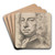 Jonathan Richardson, Sr. by Jonathan Richardson the Elder Art Drink Coaster set Jonathan Richardson, Sr. by Jonathan Richardson the Elder Art Drink Coaster set