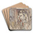 Straat met figuren en ruiters by Marius Bauer Art Drink Coaster set