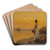 Gazing Out to Sea by William Gilbert Gaul Art Drink Coaster set