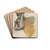 Hasenkopf by Hans Hug Kluber Drink Coasters - set of 4