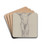 Stehender mnnlicher Akt by Otto Scholderer Drink Coasters - set of 4