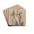 Christ by Jean Antoine Verschaeren Drink Coasters - set of 4