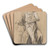 Christ by Jean Antoine Verschaeren Art Drink Coaster set