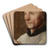 Portrait of a man, possibly a pilgrim by Jan van Scorel Art Drink Coaster set
