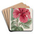 Hibiscus Cameroni-fulgens by Sydenham Edwards Art Drink Coaster set
