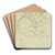 Seated lion by Thodore Gricault Art Drink Coaster set Seated lion by Thodore Gricault Art Drink Coaster set
