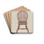 Windsor Chair by Dana Bartlett Drink Coasters - set of 4 Windsor Chair by Dana Bartlett Drink Coasters - set of 4