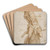 Saint Sebastian by Hans Friedrich Schorer Art Drink Coaster set Saint Sebastian by Hans Friedrich Schorer Art Drink Coaster set