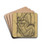 Ontwerp met geklede en naakte vrouw by Richard Nicolas Roland Holst Drink Coasters - set of 4 Ontwerp met geklede en naakte vrouw by Richard Nicolas Roland Holst Drink Coasters - set of 4