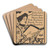 L'Art Independant by Armand Rassenfosse Art Drink Coaster set