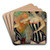 Pony Ballet by William James Glackens Art Drink Coaster set