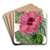 Single-flowered Chinese Rose Mallow by Sydenham Edwards Art Drink Coaster set