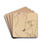 Seated Nude in Shoes and Stockings by Egon Schiele Drink Coasters - set of 4