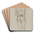 Stehender mnnlicher Rckenakt by Otto Scholderer Art Drink Coaster set