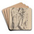 Sketch of a classical sculpture by Stanisaw Wyspiaski Art Drink Coaster set