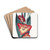 The Parrot Gladiole by Sydenham Edwards Drink Coasters - set of 4 The Parrot Gladiole by Sydenham Edwards Drink Coasters - set of 4