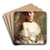 Young Woman with Flower Basket by Charles Chaplin Art Drink Coaster set