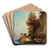 Refuge by the Sea by Hermann David Salomon Corrodi Art Drink Coaster set Refuge by the Sea by Hermann David Salomon Corrodi Art Drink Coaster set