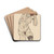 Nude in Black Stockings by Egon Schiele Drink Coasters - set of 4