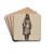 Cigar Store Pocahontas by American 20th Century Drink Coasters - set of 4