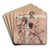 The Tight Rope Walker (Seiltnzer) by Paul Klee Art Drink Coaster set