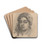 Portrait of a young woman by Stanisaw Wyspiaski Drink Coasters - set of 4