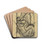 Ontwerp met geklede en naakte vrouw by Richard Nicolas Roland Holst Drink Coasters - set of 4 Ontwerp met geklede en naakte vrouw by Richard Nicolas Roland Holst Drink Coasters - set of 4