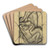 Ontwerp met geklede en naakte vrouw by Richard Nicolas Roland Holst Art Drink Coaster set Ontwerp met geklede en naakte vrouw by Richard Nicolas Roland Holst Art Drink Coaster set