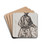 Portrait of a Man by Nicaise De Keyser Drink Coasters - set of 4 Portrait of a Man by Nicaise De Keyser Drink Coasters - set of 4