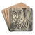 Portrt Hugo Biallowons by Ernst Ludwig Kirchner Art Drink Coaster set Portrt Hugo Biallowons by Ernst Ludwig Kirchner Art Drink Coaster set