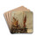 A Lively Scene in the Harbour by Adolf Kaufmann Drink Coasters - set of 4