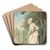 The Duchess of Chaulnes as a Gardener in an Alle by Louis Carrogis Carmontelle Art Drink Coaster set The Duchess of Chaulnes as a Gardener in an Alle by Louis Carrogis Carmontelle Art Drink Coaster set