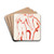 Mies ja malli, luonnos by Magnus Enckell Drink Coasters - set of 4