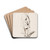 Staande man van opzij gezien, Foornberg, wijkmeester by Pieter van Loon Drink Coasters - set of 4 Staande man van opzij gezien, Foornberg, wijkmeester by Pieter van Loon Drink Coasters - set of 4