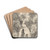 View of a Waterfall by David Octavius Hill Drink Coasters - set of 4 View of a Waterfall by David Octavius Hill Drink Coasters - set of 4