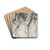 Studies of a Man Drinking by Adolph von Menzel Drink Coasters - set of 4