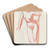 Seisova alaston malli, luonnos by Magnus Enckell Art Drink Coaster set
