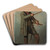 Badischer Freischrler in Schaftstiefeln mit Degen und Gewehr by Johann Baptist Kirner Art Drink Coaster set