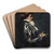 Damenbildnis by Ferdinand Freiherr von Reznicek Art Drink Coaster set Damenbildnis by Ferdinand Freiherr von Reznicek Art Drink Coaster set