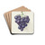 Tros blauwe druiven by Jean Bernard Drink Coasters - set of 4